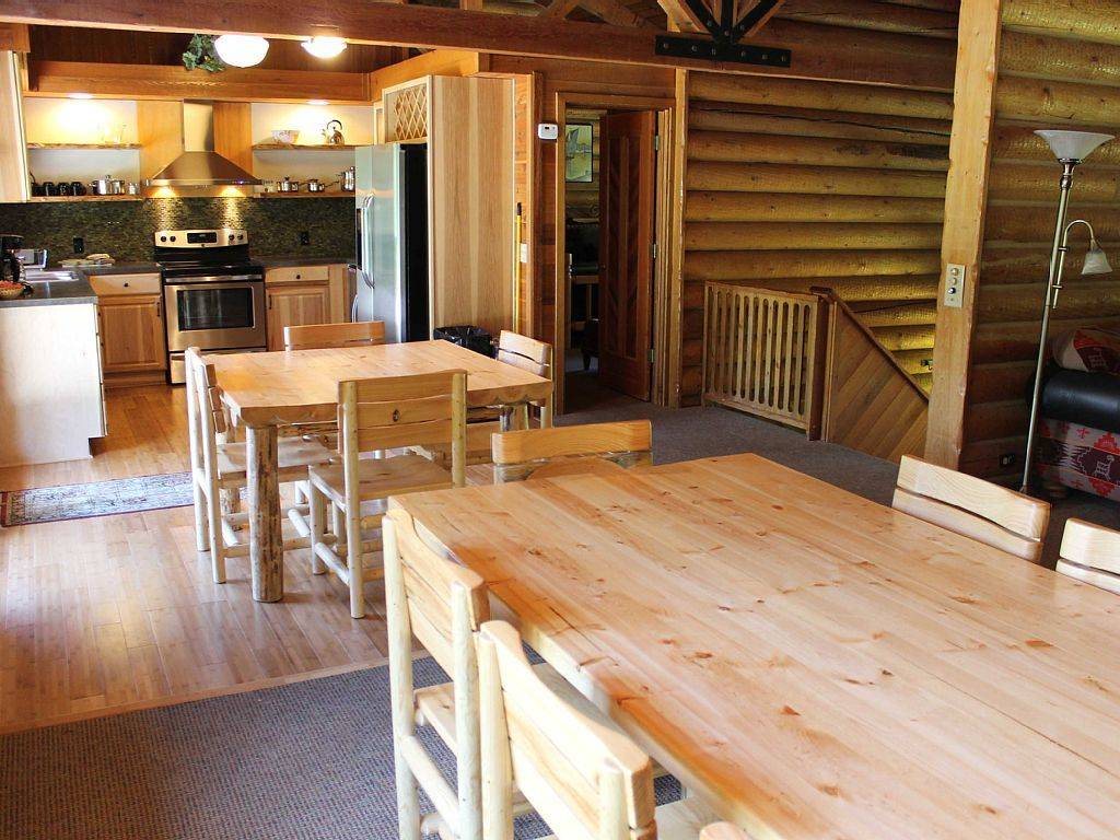 Private Log Home Kitchen
